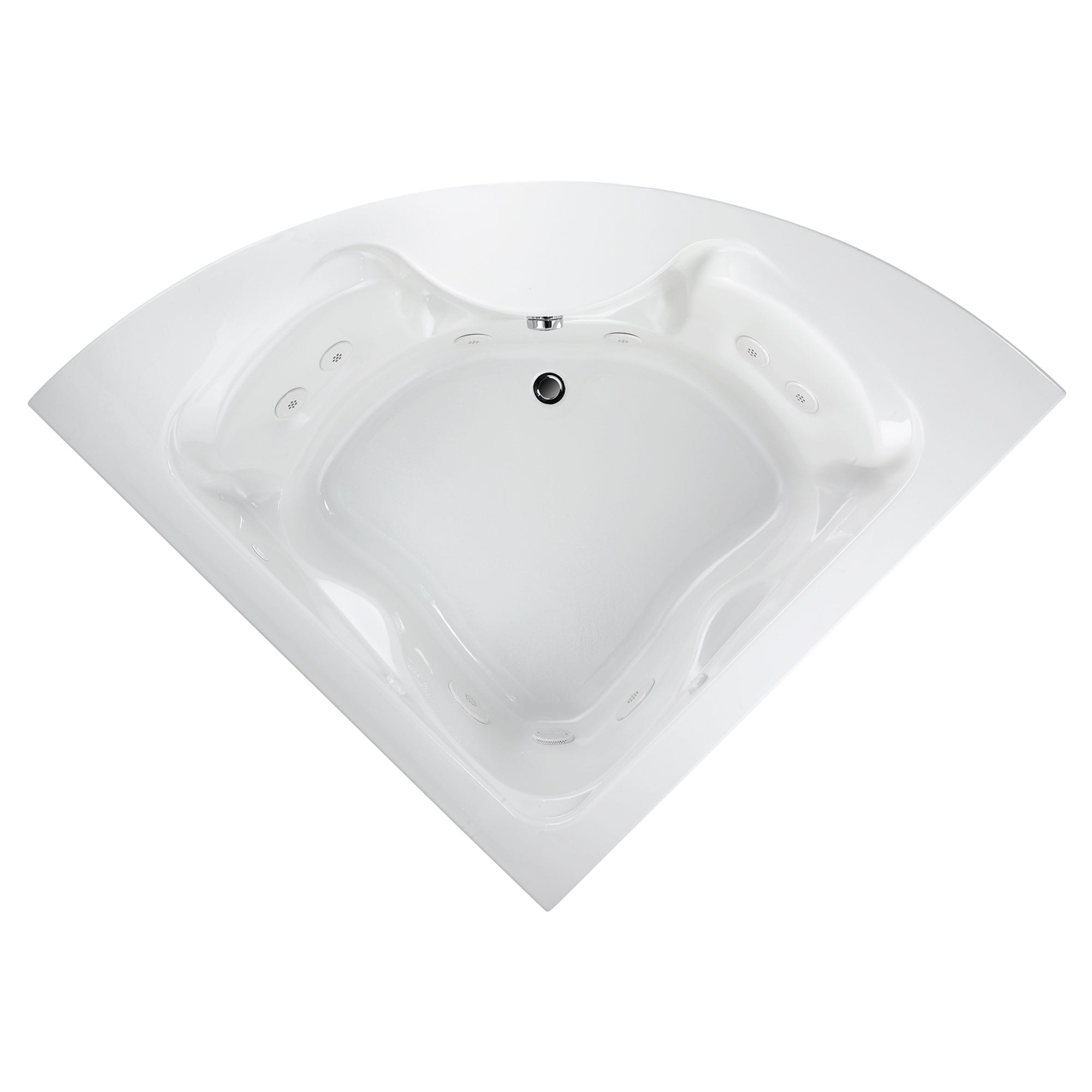 Cadet Corner 60 x 60 Inch Drop In Bathtub With Hydromassage System WHITE